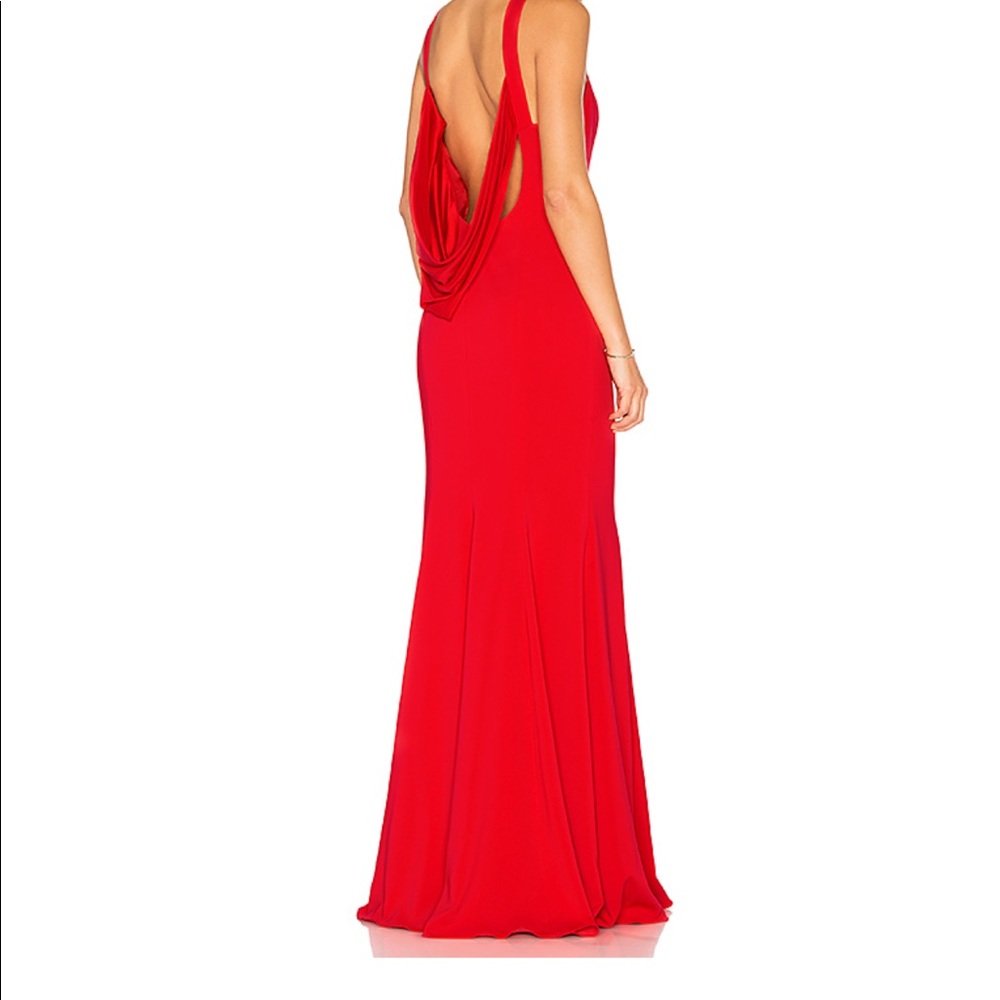 Red coral long dress perfect condition